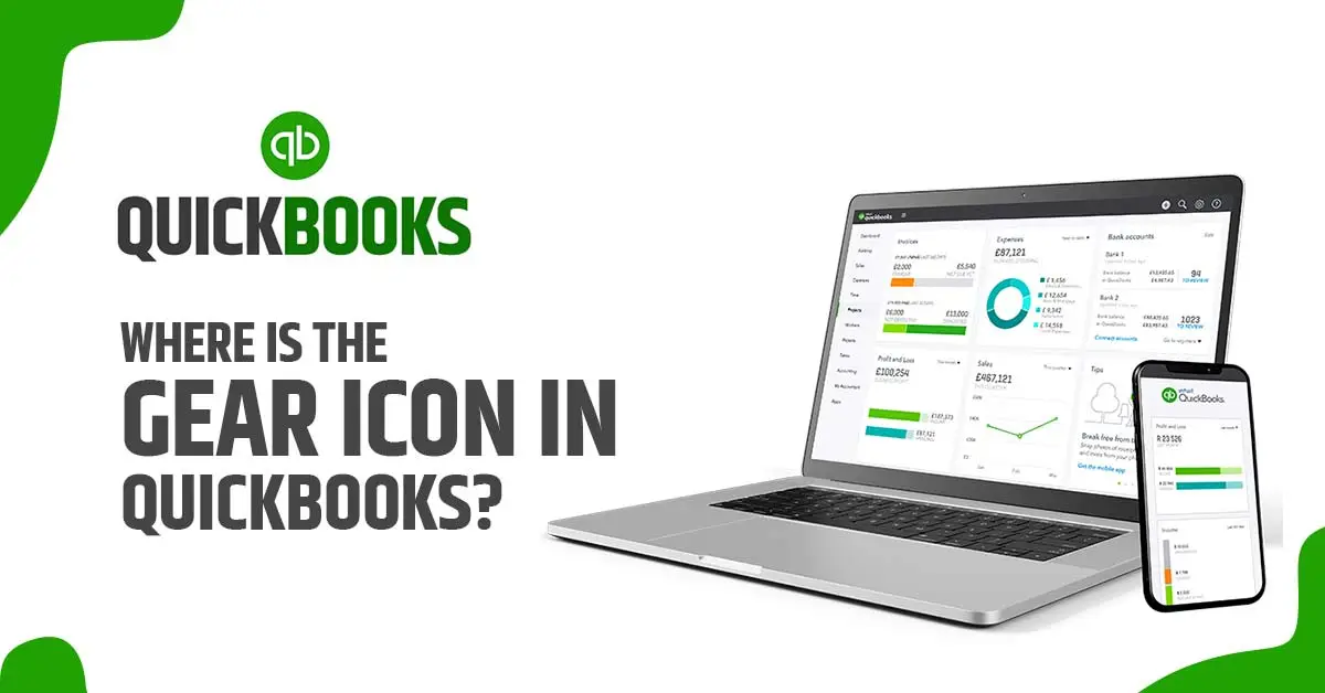 gear icon in QuickBooks